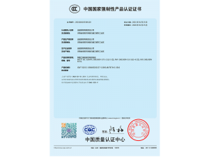 中國國家強制性產品認證證書